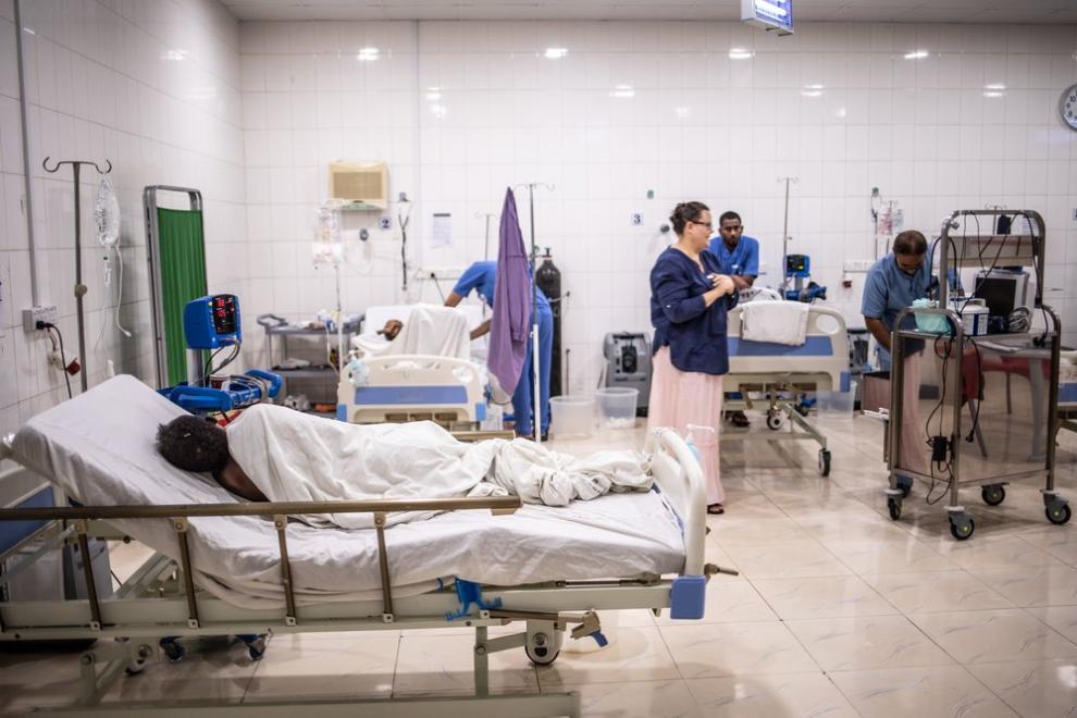 The intensive care unit at Aden Trauma Hospital (photo taken December 2018) ©Agnes Varraine-Leca/MSF