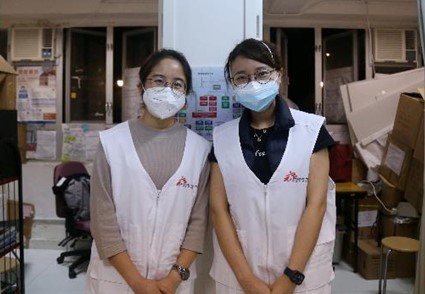吳家晴 (左) 、蘇格琳 (右)，無國界醫生（香港）義務醫生