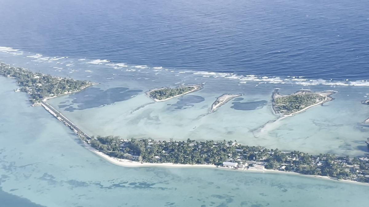 An aerial view of Kiribati. © Joanne Lillie