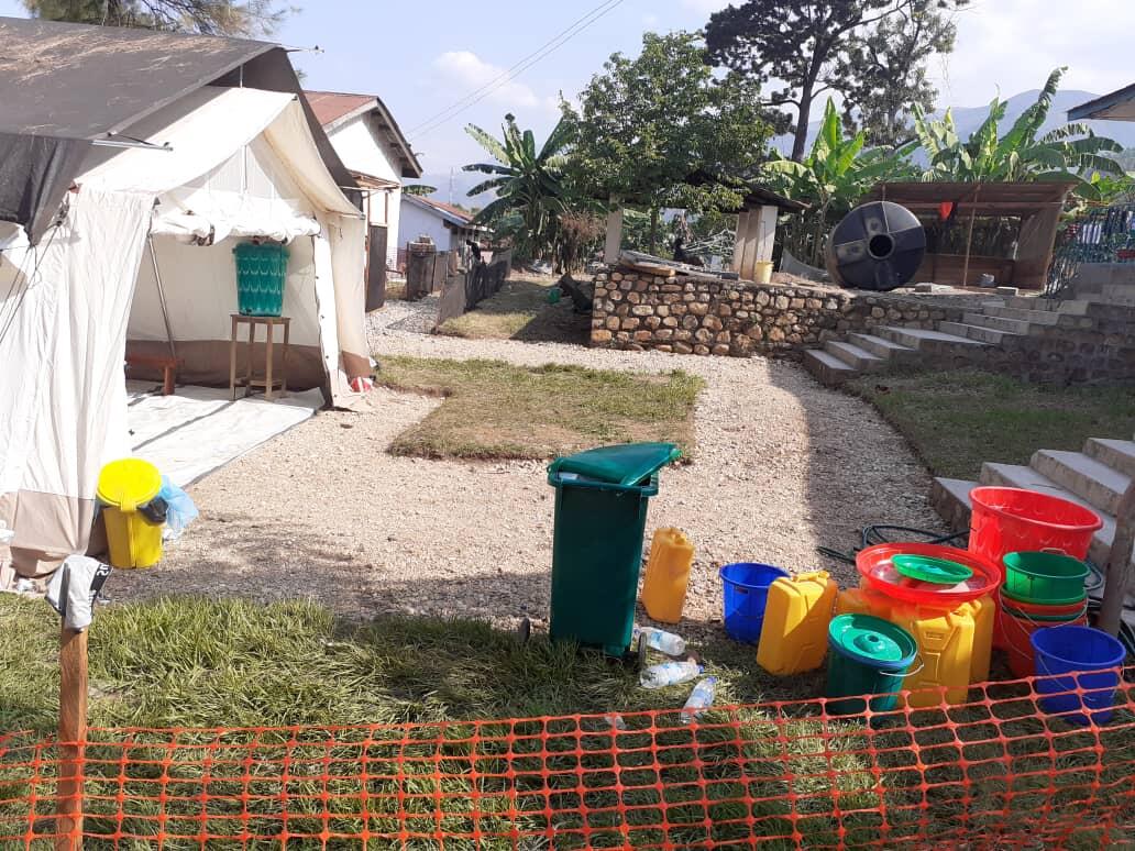 View of the isolation unit at the Uvira general reference hospital, supported by MSF in South Kivu. © MSF