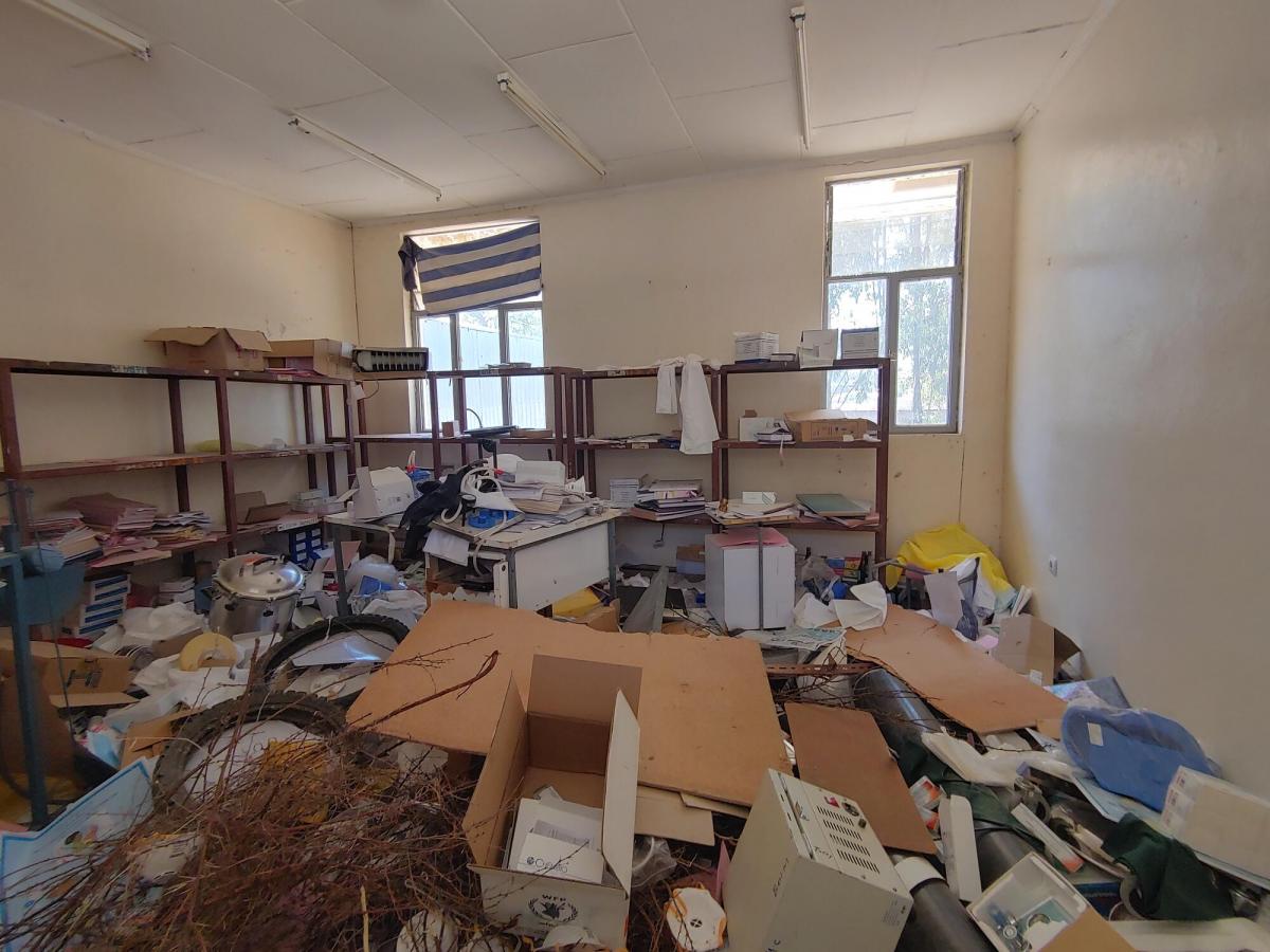Image of the Sebeya health centre, in east Tigray, after being looted.©MSF