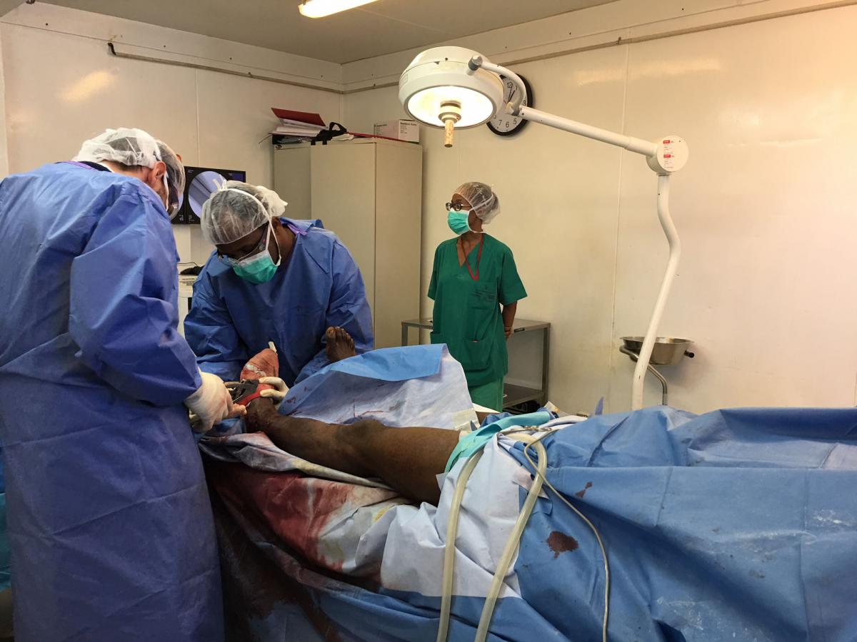 無國界醫生位於海地太子港的創傷外科中心會接受不同創傷的病人，當中包括在香港少見的槍傷。©Jennifer Tong/MSF