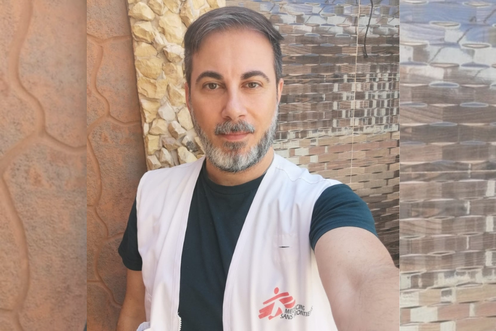 無國界醫生在加沙的時任心理學家穆薩多（Davide Musardo）。© MSF