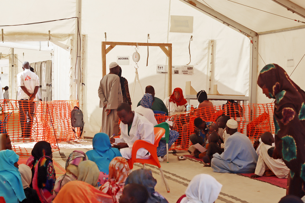 無國界醫生在歐朗治難民營內營運醫院。© MSF