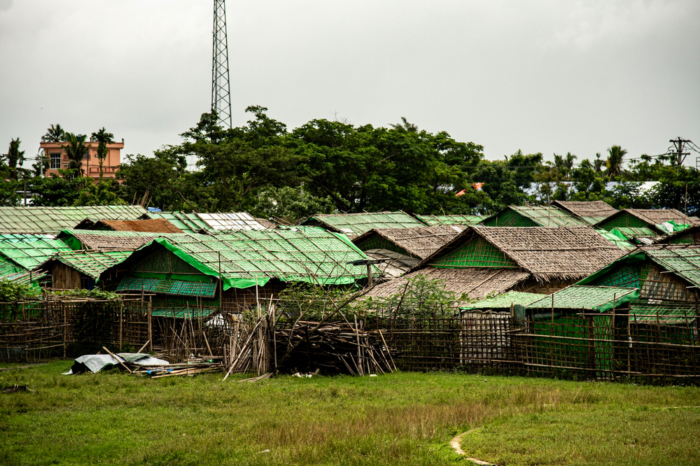 有位於若開邦的人士為流離失所者而設的居所。 © MSF